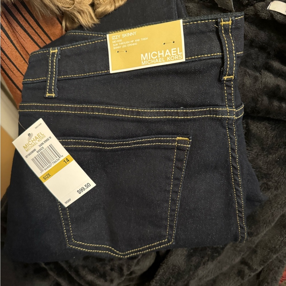 Michael Kors Izzy skinny mid rise stretchy jeans
